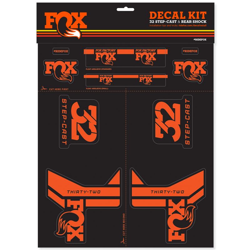 FOX DECAL KIT 32 STEP-CAST & REAR SHOCK